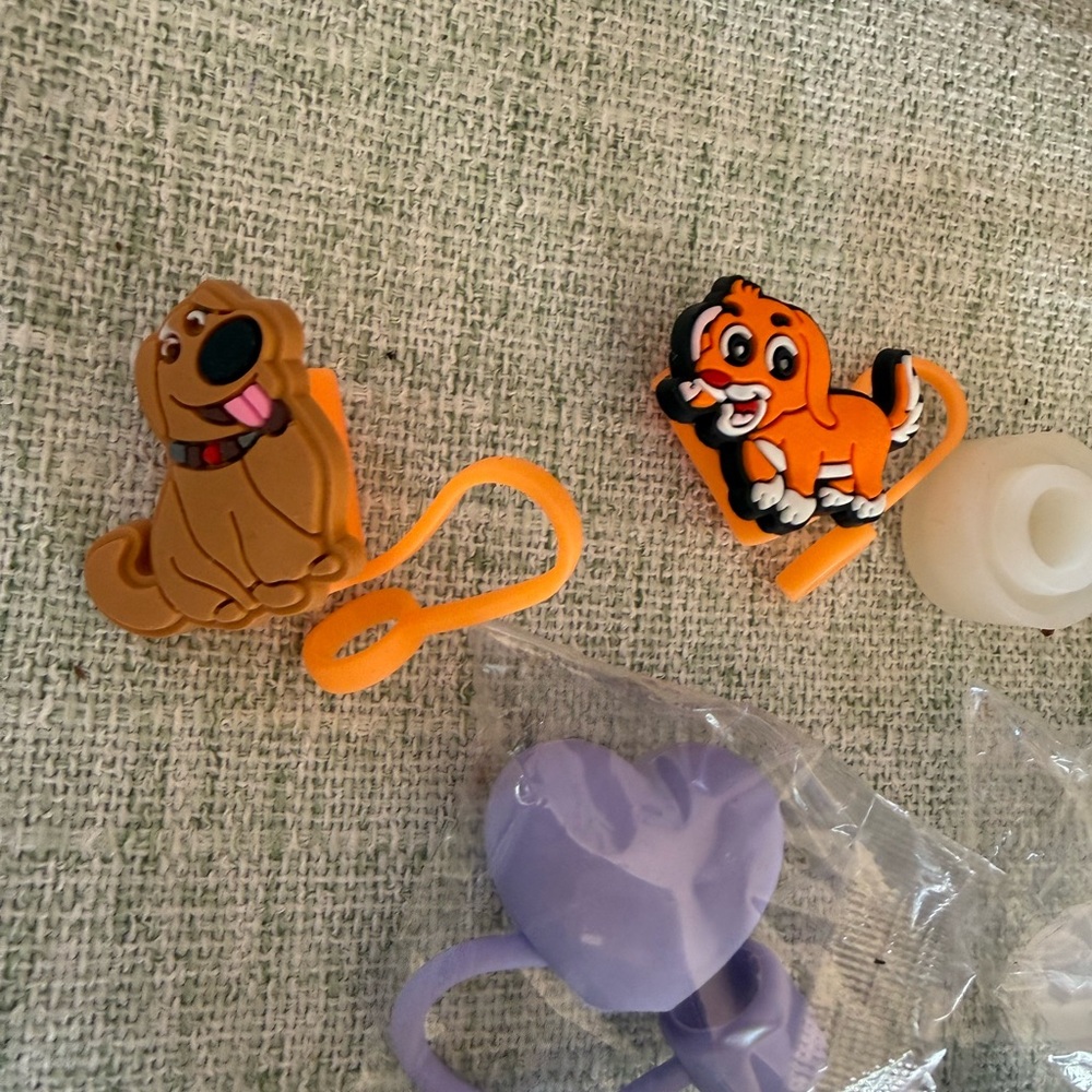 Straw Topper Bundle Cute Animals Beaded Bracelet Mix Stanley Starbuck Starbucks - Picture 5 of 8